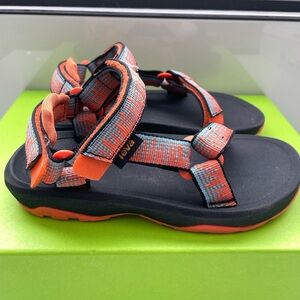 Teva Kids' Vibrant Orange and Black Sandals